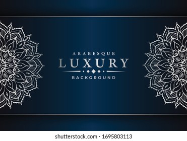 Luxury mandala background with golden arabesque pattern arabic islamic east style for Wedding card, book cover.
