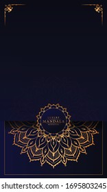 Luxury mandala background with golden arabesque pattern arabic islamic east style for Wedding card, book cover.
