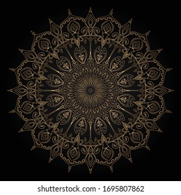
Luxury mandala background with  golden arabesque pattern arabic islamic east style for Wedding card, book cover.
