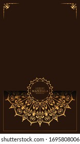 
Luxury mandala background with  golden arabesque pattern arabic islamic east style for Wedding card, book cover.

