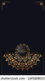 
Luxury mandala background with  golden arabesque pattern arabic islamic east style for Wedding card, book cover.
