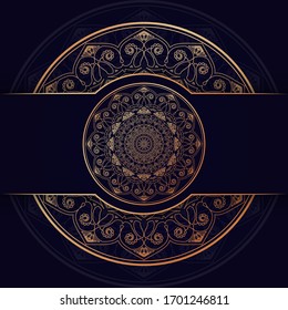 Luxury mandala background with golden arabesque pattern arabic islamic east style 