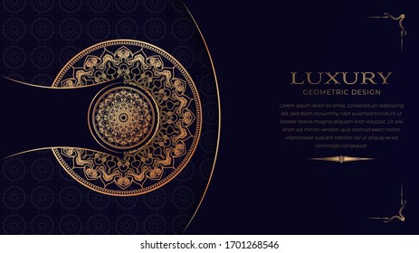 Luxury mandala background with golden arabesque pattern arabic islamic east style 