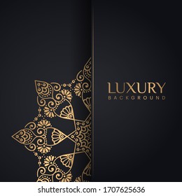 Luxury mandala background with golden arabesque pattern with floral circle ornament elegant user for invitation wedding card , invite , backdrop cover banner illustration vector design.