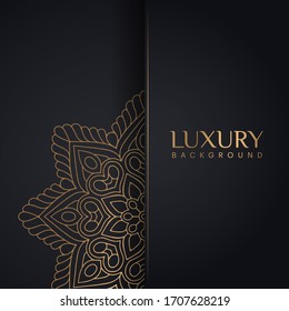 Luxury mandala background with golden arabesque pattern with floral circle ornament elegant user for invitation wedding card , invite , backdrop cover banner illustration vector design.