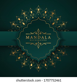 Luxury mandala background with golden arabesque pattern Arabic Islamic east style. Ramadan Style Decorative mandala. Mandala for print, poster, cover, brochure, flyer, banner	