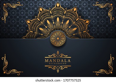 Luxury mandala background with golden arabesque pattern Arabic Islamic east style. Ramadan Style Decorative mandala. Mandala for print, poster, cover, brochure, flyer, banner	
