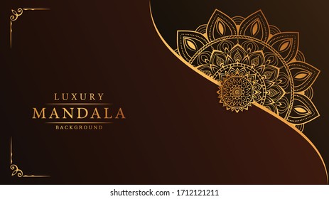 Luxury mandala background with golden arabesque pattern arabic 
islamic east style.decorative mandala 