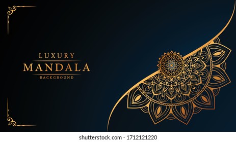 Mandala de lujo con un diseño arabesco dorado 
estilo islamico oriental.mandala decorativa 