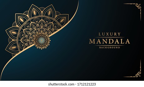 Luxury Mandala Background With Golden Arabesque Pattern Arabic 
Islamic East Style.decorative Mandala 