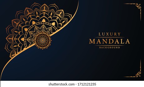 Luxury Mandala Background With Golden Arabesque Pattern Arabic 
Islamic East Style.decorative Mandala 