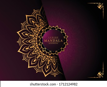 Luxury mandala background with golden arabesque pattern arabic 
islamic east style.decorative mandala for print, poster, cover, 
brochure, flyer, banner.