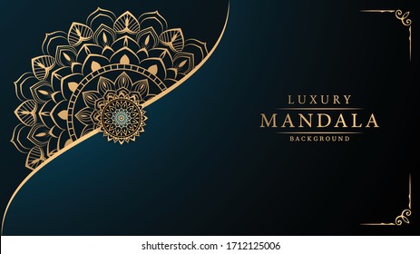 Luxury mandala background with golden arabesque pattern arabic 
islamic east style.decorative mandala for print, poster, cover, 
brochure, flyer, banner.