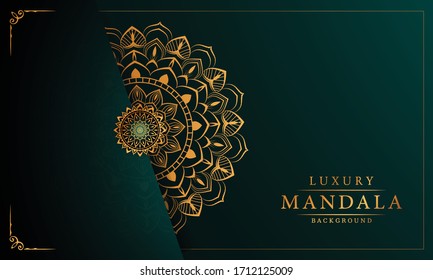 Luxury mandala background with golden arabesque pattern arabic 
islamic east style.decorative mandala for print, poster, cover, 
brochure, flyer, banner.