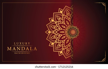 Luxury mandala background with golden arabesque pattern arabic 
islamic east style.decorative mandala for print, poster, cover, 
brochure, flyer, banner.