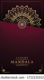Luxury mandala background with golden arabesque pattern arabic 
islamic east style.decorative mandala for print, poster, cover, 
brochure, flyer, banner.