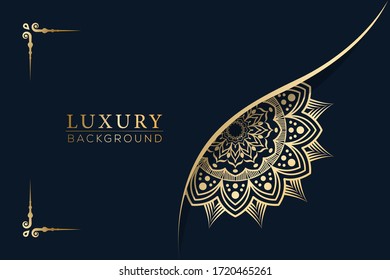 Luxury mandala background with golden arabesque pattern arabic style Vector design.