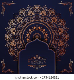 Luxury mandala background with golden arabesque pattern Arabic Islamic east style. Ramadan Style Decorative mandala. Mandala for print, poster, cover, brochure, flyer, banner