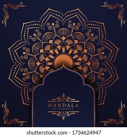 Luxury mandala background with golden arabesque pattern Arabic Islamic east style. Ramadan Style Decorative mandala. Mandala for print, poster, cover, brochure, flyer, banner