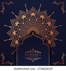 Luxury mandala background with golden arabesque pattern Arabic Islamic east style. Ramadan Style Decorative mandala. Mandala for print, poster, cover, brochure, flyer, banner