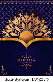 Luxury mandala background with golden arabesque pattern Arabic Islamic east style. Ramadan Style Decorative mandala. Mandala for print, poster, cover, brochure, flyer, banner
