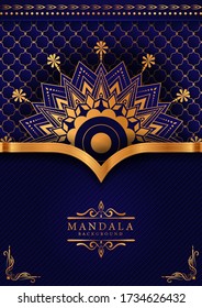 Luxury mandala background with golden arabesque pattern Arabic Islamic east style. Ramadan Style Decorative mandala. Mandala for print, poster, cover, brochure, flyer, banner