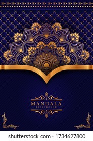 Luxury mandala background with golden arabesque pattern Arabic Islamic east style. Ramadan Style Decorative mandala. Mandala for print, poster, cover, brochure, flyer, banner
