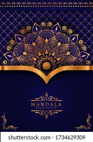 Luxury mandala background with golden arabesque pattern Arabic Islamic east style. Ramadan Style Decorative mandala. Mandala for print, poster, cover, brochure, flyer, banner