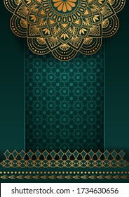 Luxury mandala background with golden arabesque pattern Arabic Islamic east style. Ramadan Style Decorative mandala. Mandala for print, poster, cover, brochure, flyer, banner