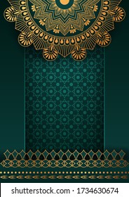 Luxury mandala background with golden arabesque pattern Arabic Islamic east style. Ramadan Style Decorative mandala. Mandala for print, poster, cover, brochure, flyer, banner