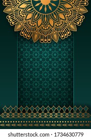 Luxury mandala background with golden arabesque pattern Arabic Islamic east style. Ramadan Style Decorative mandala. Mandala for print, poster, cover, brochure, flyer, banner