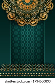 Luxury mandala background with golden arabesque pattern Arabic Islamic east style. Ramadan Style Decorative mandala. Mandala for print, poster, cover, brochure, flyer, banner