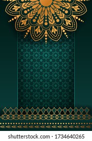 Luxury mandala background with golden arabesque pattern Arabic Islamic east style. Ramadan Style Decorative mandala. Mandala for print, poster, cover, brochure, flyer, banner