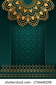 Luxury mandala background with golden arabesque pattern Arabic Islamic east style. Ramadan Style Decorative mandala. Mandala for print, poster, cover, brochure, flyer, banner