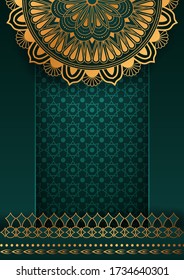 Luxury mandala background with golden arabesque pattern Arabic Islamic east style. Ramadan Style Decorative mandala. Mandala for print, poster, cover, brochure, flyer, banner