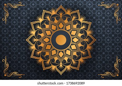 Luxury mandala background with golden arabesque pattern Arabic Islamic east style. Ramadan Style Decorative mandala. Mandala for print, poster, cover, brochure, flyer, banner