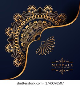 Luxury mandala background with golden arabesque pattern Arabic Islamic east style. Ramadan Style Decorative mandala. Mandala for print, poster, cover, brochure, flyer, banner