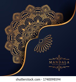 Luxury mandala background with golden arabesque pattern Arabic Islamic east style. Ramadan Style Decorative mandala. Mandala for print, poster, cover, brochure, flyer, banner