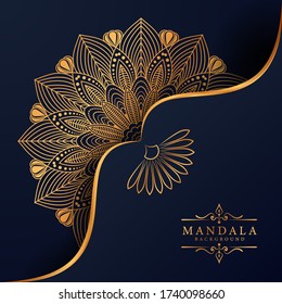 Luxury mandala background with golden arabesque pattern Arabic Islamic east style. Ramadan Style Decorative mandala. Mandala for print, poster, cover, brochure, flyer, banner