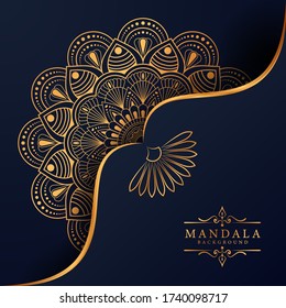 Luxury mandala background with golden arabesque pattern Arabic Islamic east style. Ramadan Style Decorative mandala. Mandala for print, poster, cover, brochure, flyer, banner