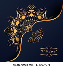 Luxury mandala background with golden arabesque pattern Arabic Islamic east style. Ramadan Style Decorative mandala. Mandala for print, poster, cover, brochure, flyer, banner