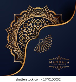 Luxury mandala background with golden arabesque pattern Arabic Islamic east style. Ramadan Style Decorative mandala. Mandala for print, poster, cover, brochure, flyer, banner