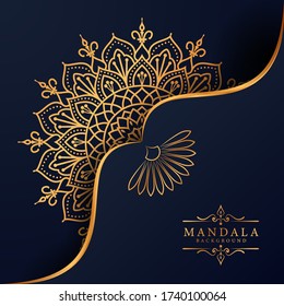 Luxury mandala background with golden arabesque pattern Arabic Islamic east style. Ramadan Style Decorative mandala. Mandala for print, poster, cover, brochure, flyer, banner