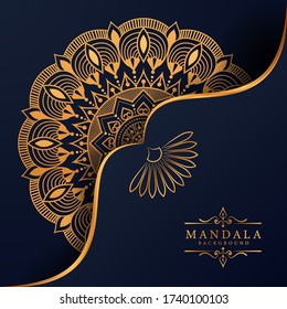 Luxury mandala background with golden arabesque pattern Arabic Islamic east style. Ramadan Style Decorative mandala. Mandala for print, poster, cover, brochure, flyer, banner