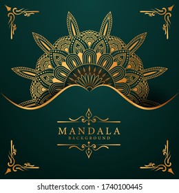 Luxury mandala background with golden arabesque pattern Arabic Islamic east style. Ramadan Style Decorative mandala. Mandala for print, poster, cover, brochure, flyer, banner