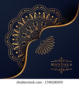 Luxury mandala background with golden arabesque pattern Arabic Islamic east style. Ramadan Style Decorative mandala. Mandala for print, poster, cover, brochure, flyer, banner