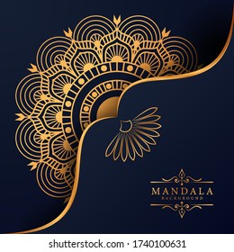 Luxury mandala background with golden arabesque pattern Arabic Islamic east style. Ramadan Style Decorative mandala. Mandala for print, poster, cover, brochure, flyer, banner