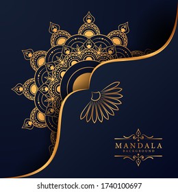 Luxury mandala background with golden arabesque pattern Arabic Islamic east style. Ramadan Style Decorative mandala. Mandala for print, poster, cover, brochure, flyer, banner