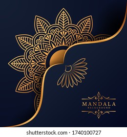 Luxury mandala background with golden arabesque pattern Arabic Islamic east style. Ramadan Style Decorative mandala. Mandala for print, poster, cover, brochure, flyer, banner
