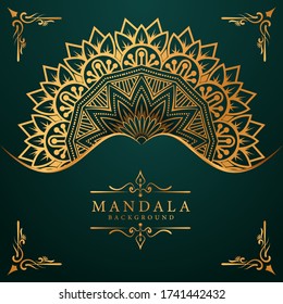 Luxury mandala background with golden arabesque pattern Arabic Islamic east style. Ramadan Style Decorative mandala. Mandala for print, poster, cover, brochure, flyer, banner